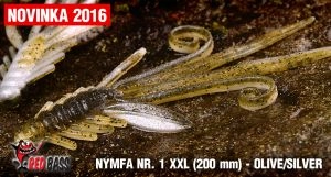 Nymfa RedBass XXL 200mm 1ks Olive/Strieborná