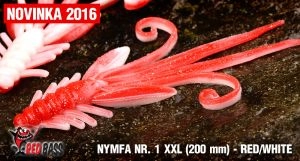 Nymfa RedBass Nr. 1 XXL - 200mm - Red/White