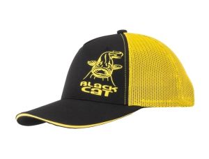 Black Cat Šiltovka Black and Yellow Trucker Cap