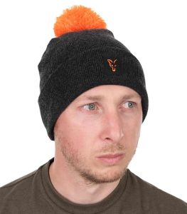 Fox Čiapka Collection Bobble Hat Black Orange