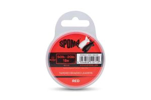 Spomb Šnúra Tapered Braided Leader Red