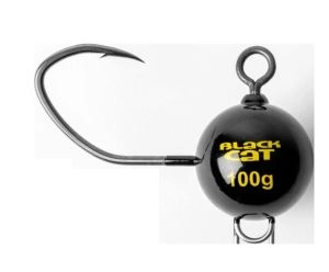 Jigová Hlavička Mega Fireball Black DG 8/0 150g