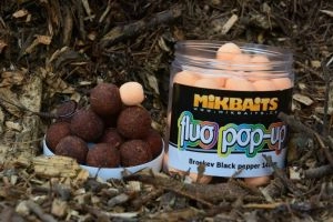 Pop Up Boilies BigB Broskyňa/Black Pepper 18mm 250ml