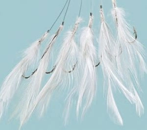 Fladen Nástraha White feathers 6-hákový