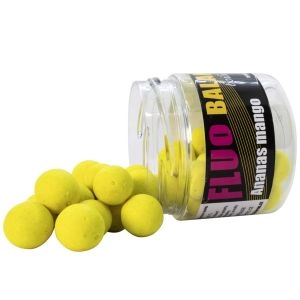 Boilies Balanced Fluo 16mm 150ml Ananás Mango