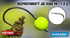 Jigové háčiky Wolfram BL jig H360 bez protihrotu 1,5g veľ.6 Fluo