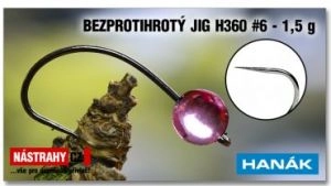 Jigové háčiky Wolfram BL jig H360 bez protihrotu 1g veľ.6 Ružová