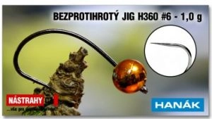 Jigové háčiky Wolfram BL jig H360 bez protihrotu 1g veľ.8 Zlatá