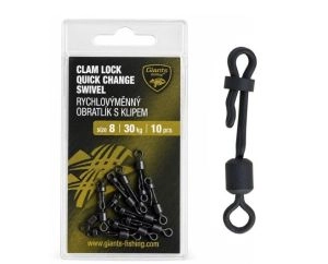Rýchlovýmenný Obratlík s Klipom Clam Lock Quick Change Swivel