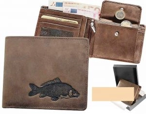 Kožená peňaženka - rybár