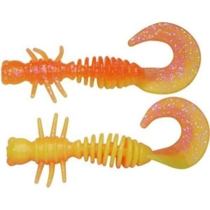 Nástraha Powerbait Curly 55mm 10ks Orange Sunshine Yellow