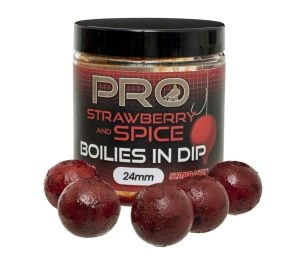 Boilies v dipe SB 150g Pro Strawberry Spice 24mm