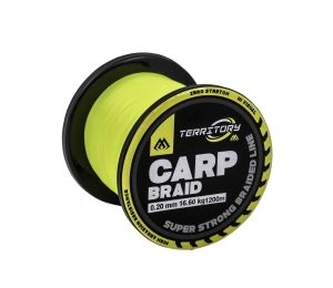Šnúra Territory Carp Braid Fluo Yellow 1200m 0,18mm