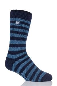 Termo ponožky Heat Holders Men Stripe Socks 39-45 pásiky čierno-modré