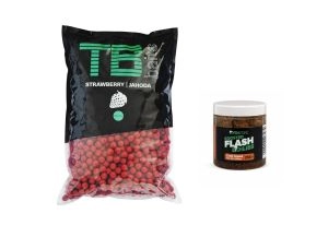 TB Baits Boilies Kŕmne 10kg + chytačky Flash
