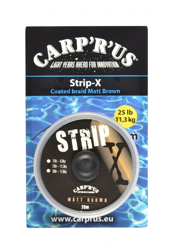 Carp ´R´ Us Nadväzcová šnúra Strip-X 25lb 20m Matt Brown
