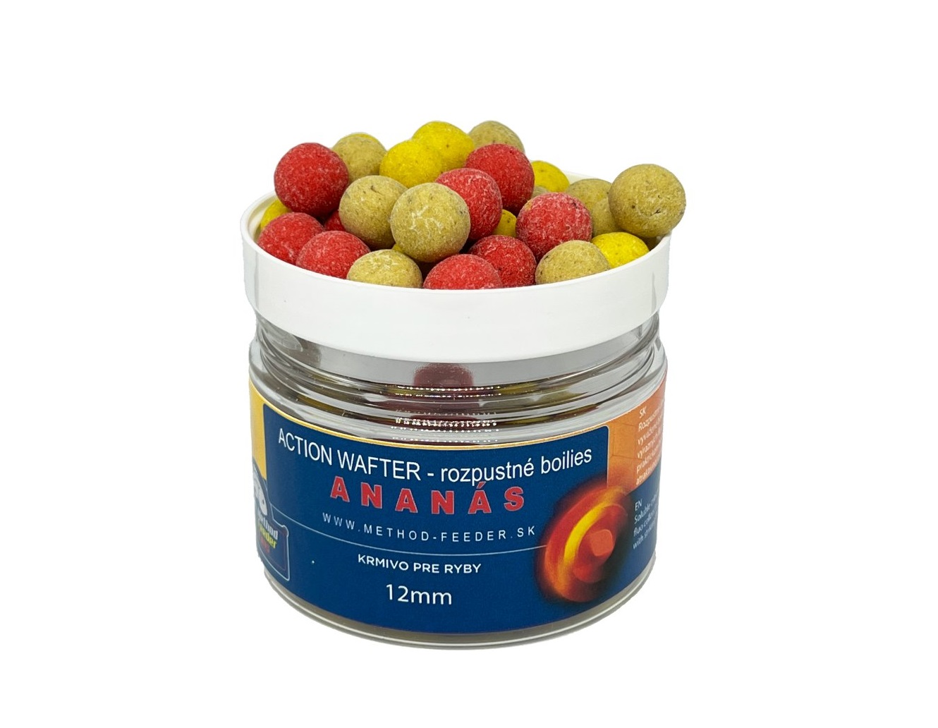 Method Feeder Fans Action Wafters Rozpustné Boilies 12mm 150ml Jahoda