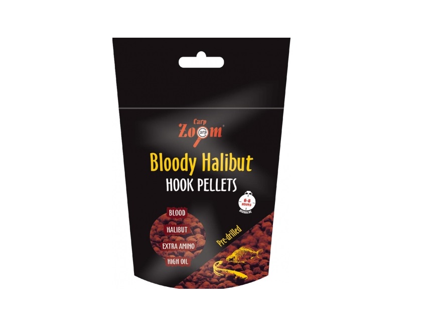 Carp Zoom Pelety Bloody Halibut Hook Pellets 20mm 150g Krvavý halibut