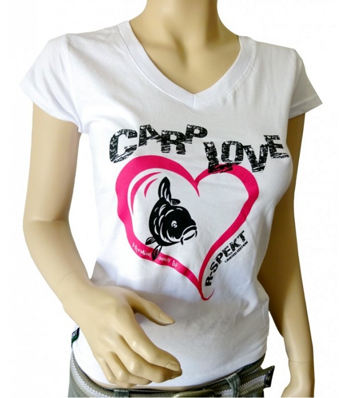 R-Spekt Tričko CarpLove biele veľ.L