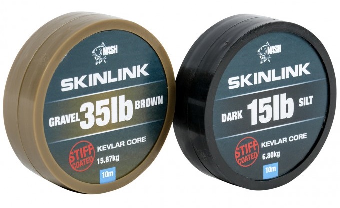 NASH Šnúrka stužená SkinLink Semi Stiff 10m 20lb Silt piesková