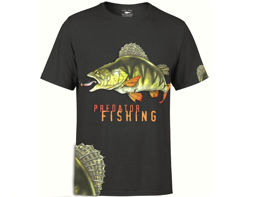 Fladen Tričko Greedy Perch Black veľ.L