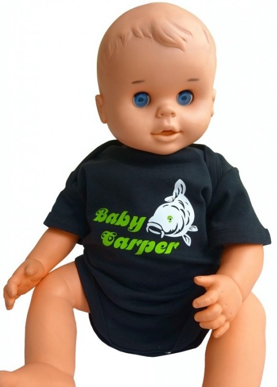 R-Spekt Detské body Body Baby Carper Black veľ. 12-18 mesiacov