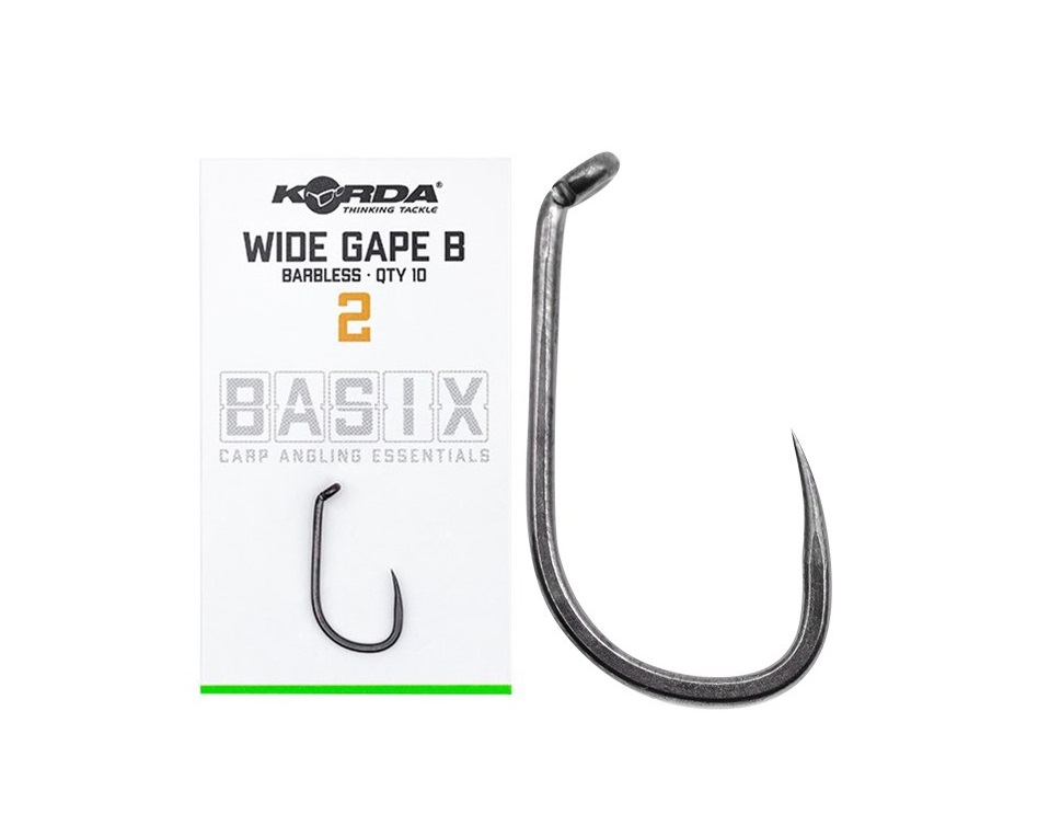 Korda Háčiky Basix Wide Gape Barbless 10ks veľ. 4