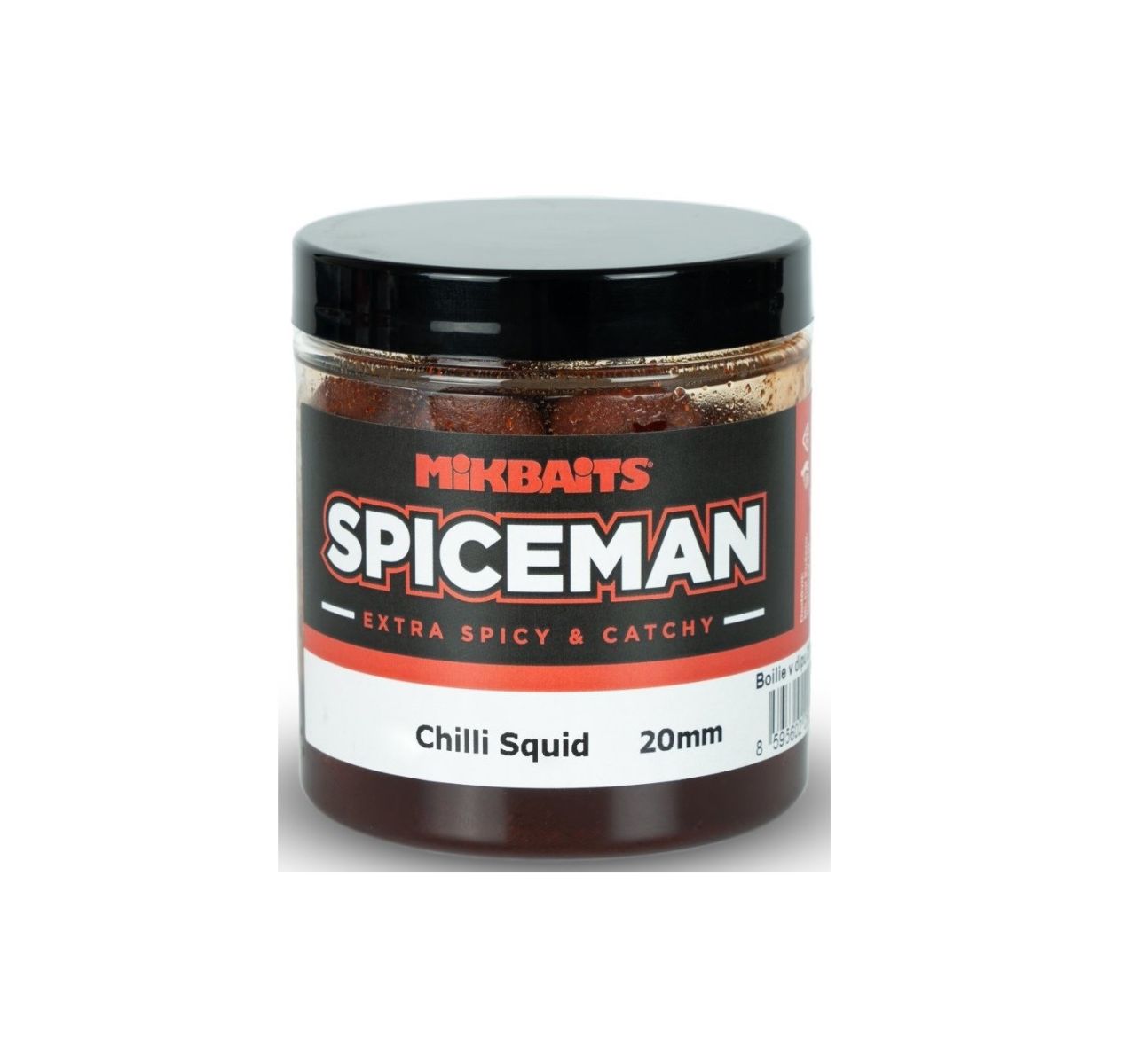Mikbaits Boilies v dipe Spiceman Chilli Squid 250ml 20mm