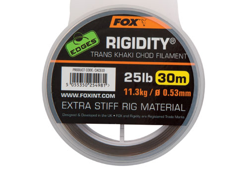 Fox Vlasec Edges Rigidity Trans Khaki 0,57mm 30m