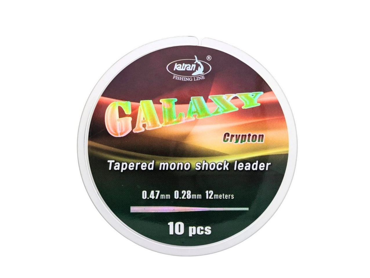 Katran Šokový Vlasec Galaxy Crypton Tapered Leader 10x12m 0,28-0,47mm