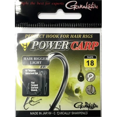 Háčiky Gamakatsu Power Carp Hair Rigger Light / Háčiky / očkové háčiky