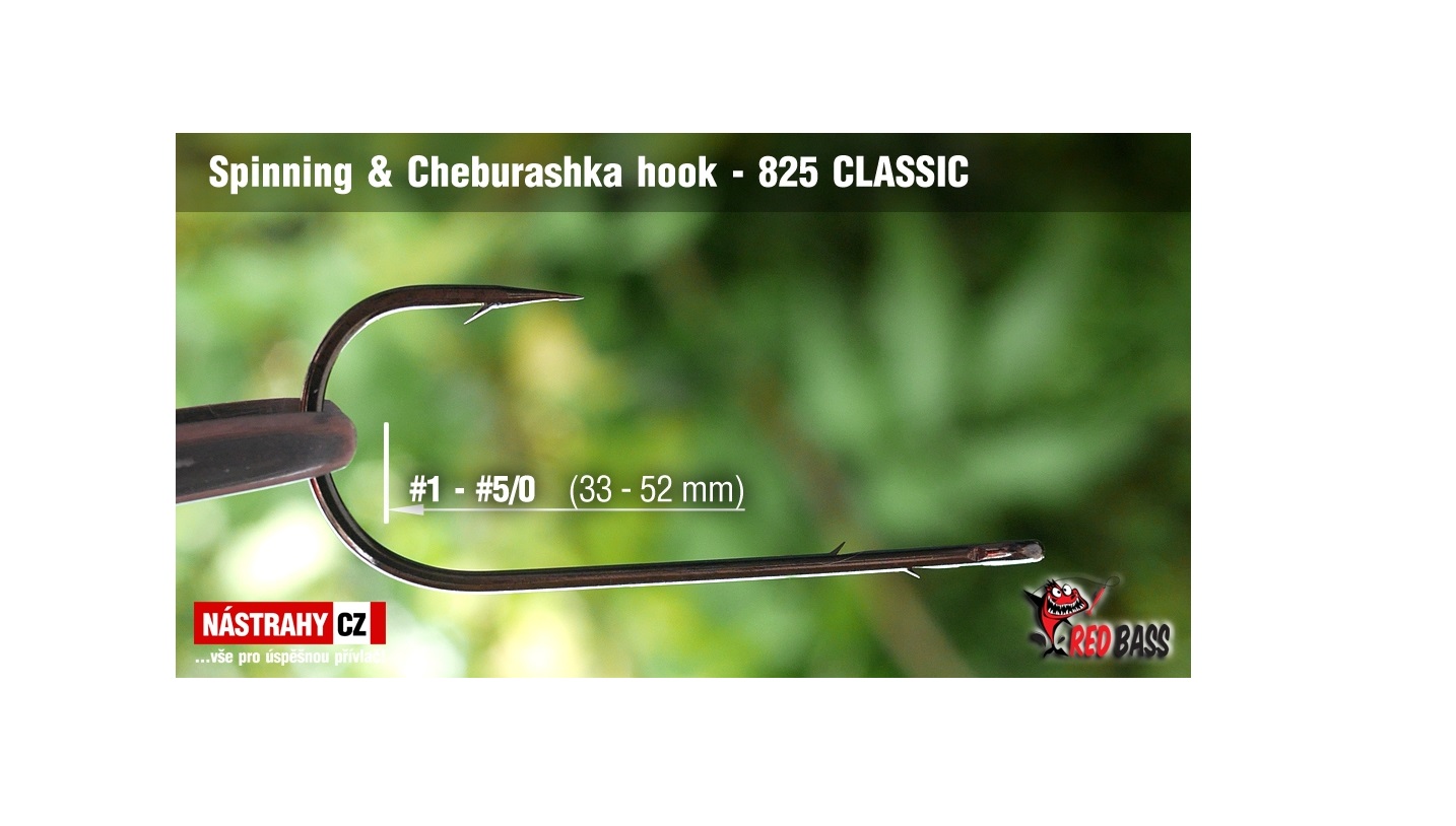 Nastrahy Háčiky Spinning Čeburaška hooks 825 veľ.3/0 10ks