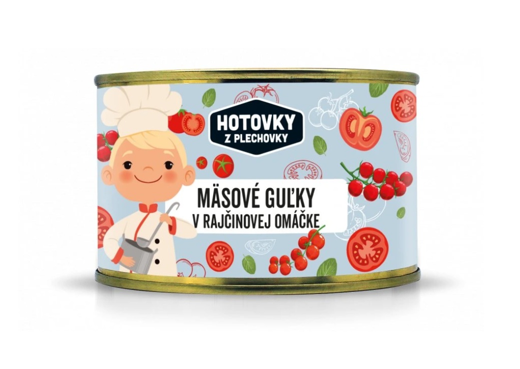Hotovky z plechovky Jedlo Hotové Mäsové guľky v rajčinovej omáčke 400g
