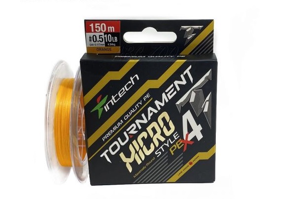 Intech Šnúra Tournament Micro Style PE X4 Orange 150m 0,069mm