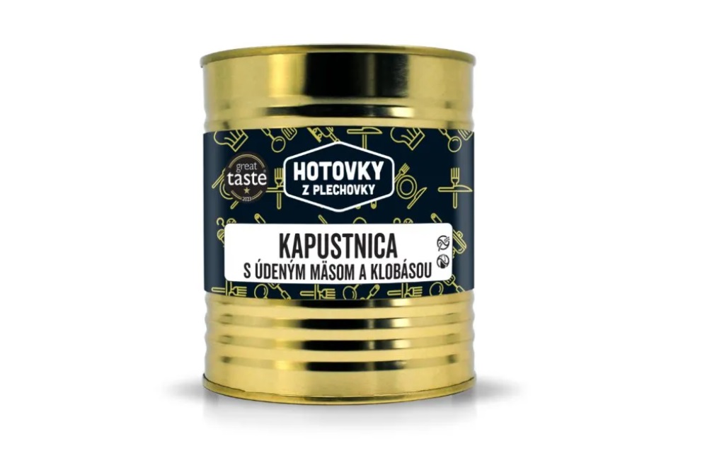 Hotovky z plechovky Jedlo Hotové Kapustnica s údeným mäsom a klobásou 800ml