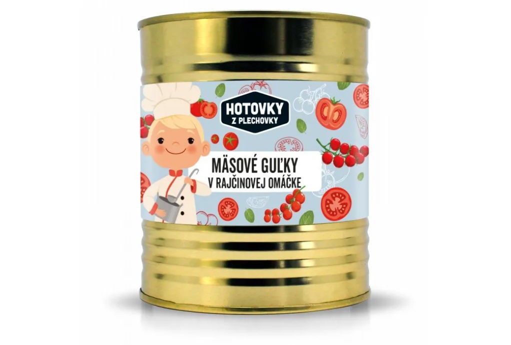 Hotovky z plechovky Jedlo Hotové Mäsové guľky v rajčinovej omáčke 800g