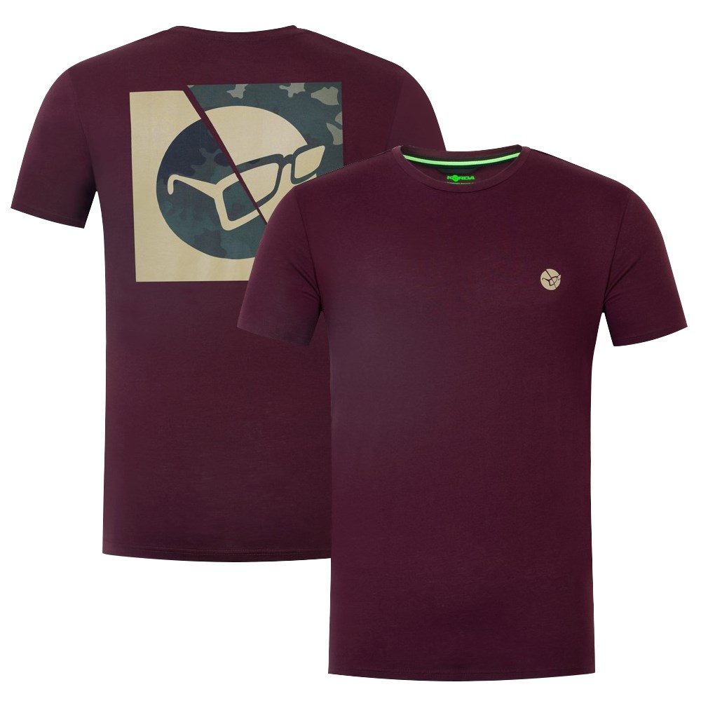 Korda Tričko Le Split Tee Burgundy veľ.S