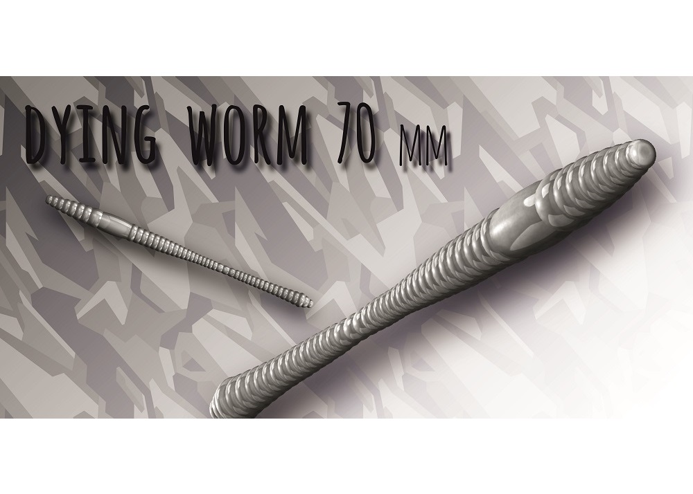 Libra Lures Gumená nástraha Dying Worm 70mm 15ks Brown Hnedá 038