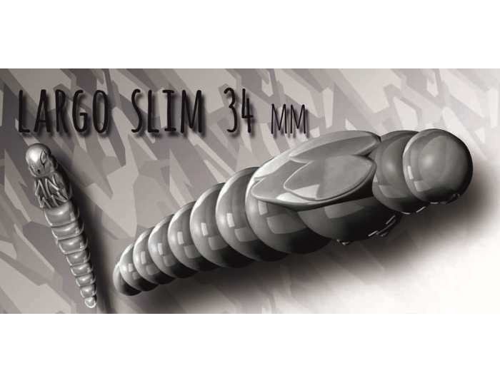 Libra Lures Gumená nástraha Largo Slim 34mm 12ks Káva 036