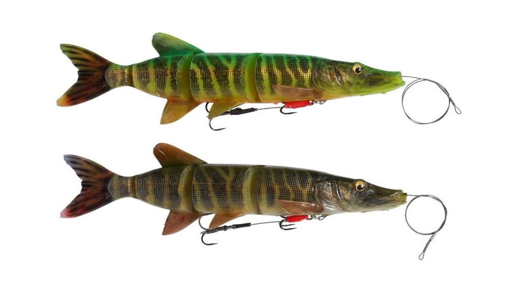 Savage Gear Gumená nástraha 4D Line Thru Pike 25cm 110g Firetiger