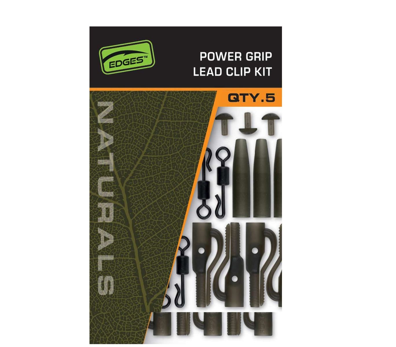 Fox Záves na olovo Naturals power Grip Lead Clip Kit