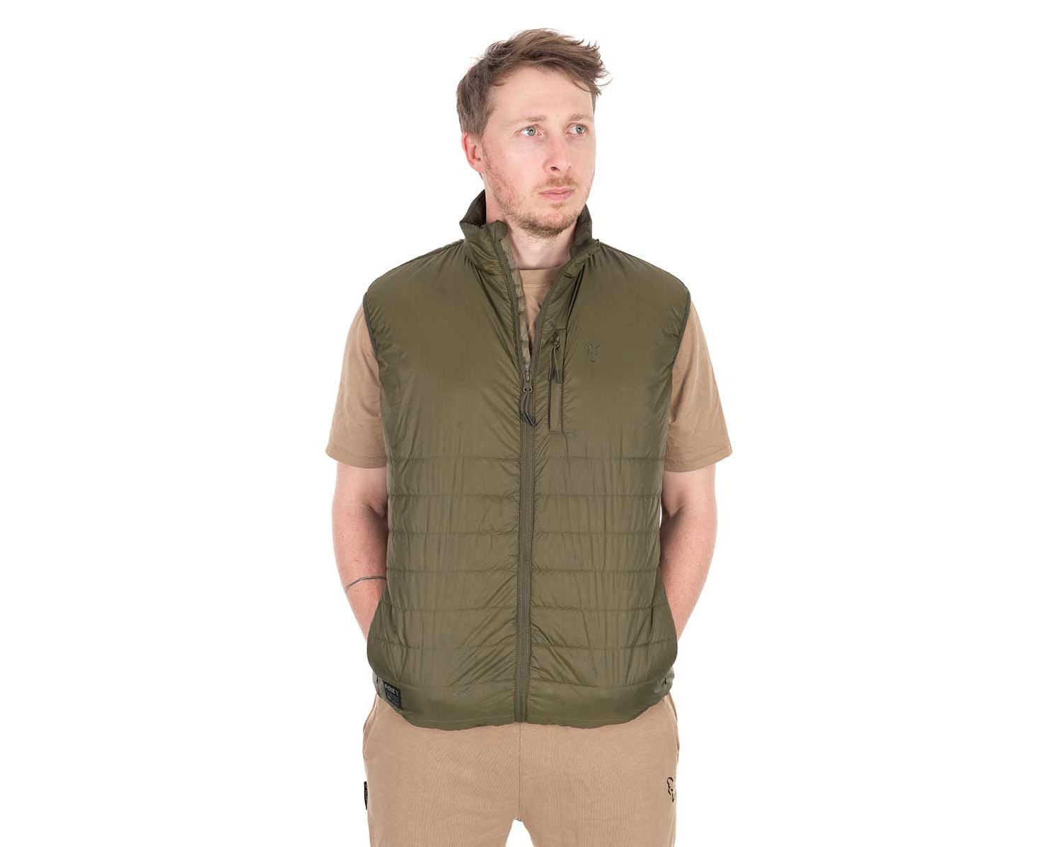 Fox Vesta Olive Quilted 100 Gilet ceľ.M
