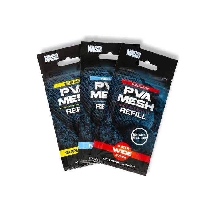 NASH Náhradná PVA Pančucha Webcast PVA Refill 5m Wide 37mm