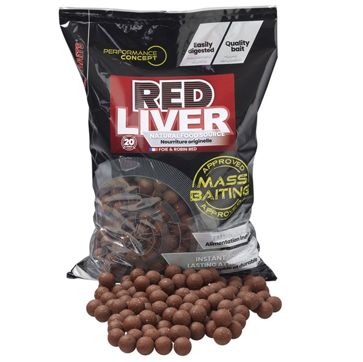 Starbaits Boilies Mass Baiting Red Liver 3kg 24mm