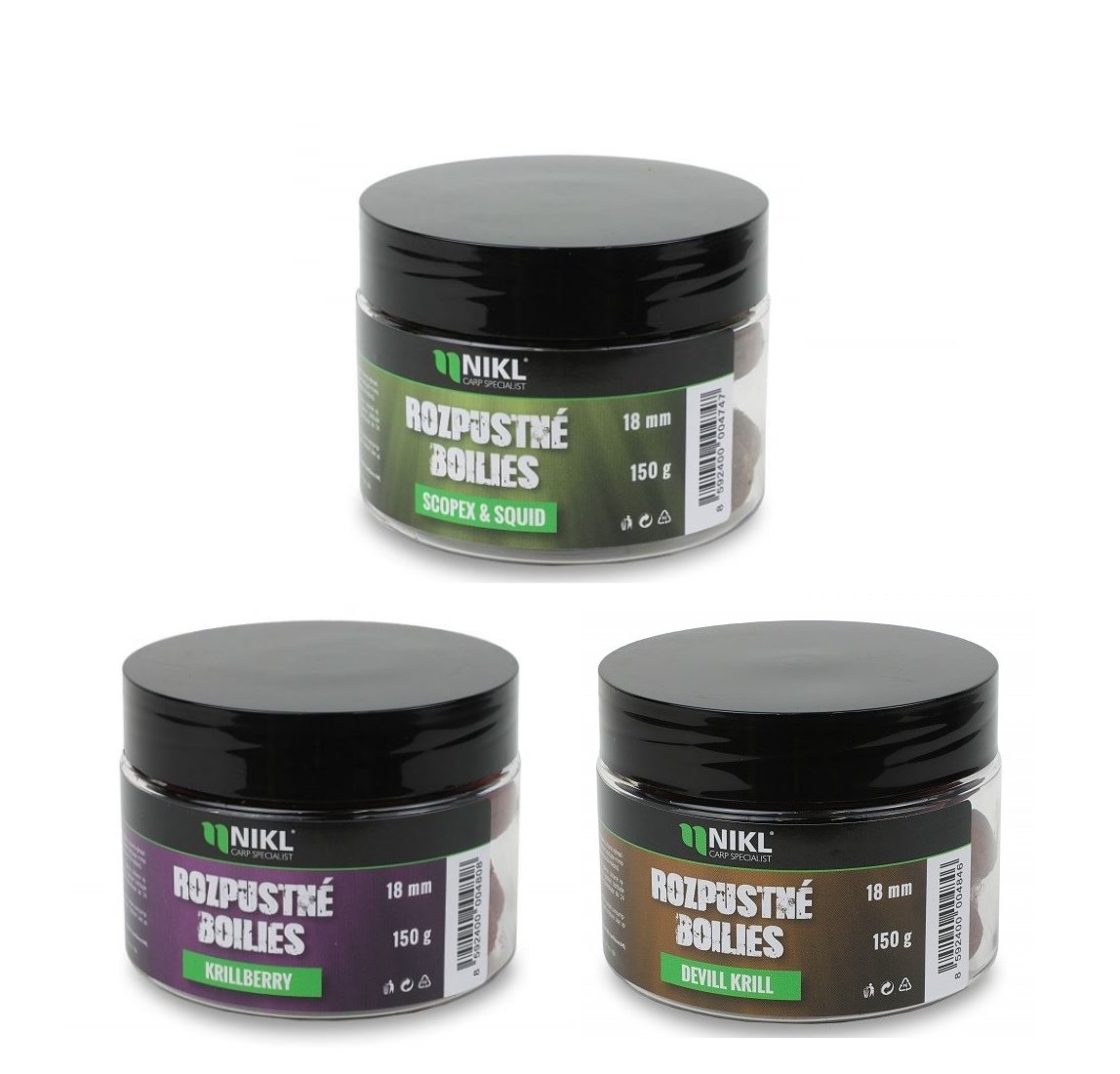 Nikl Rozpustné Boilies 150g Devill Krill 24mm