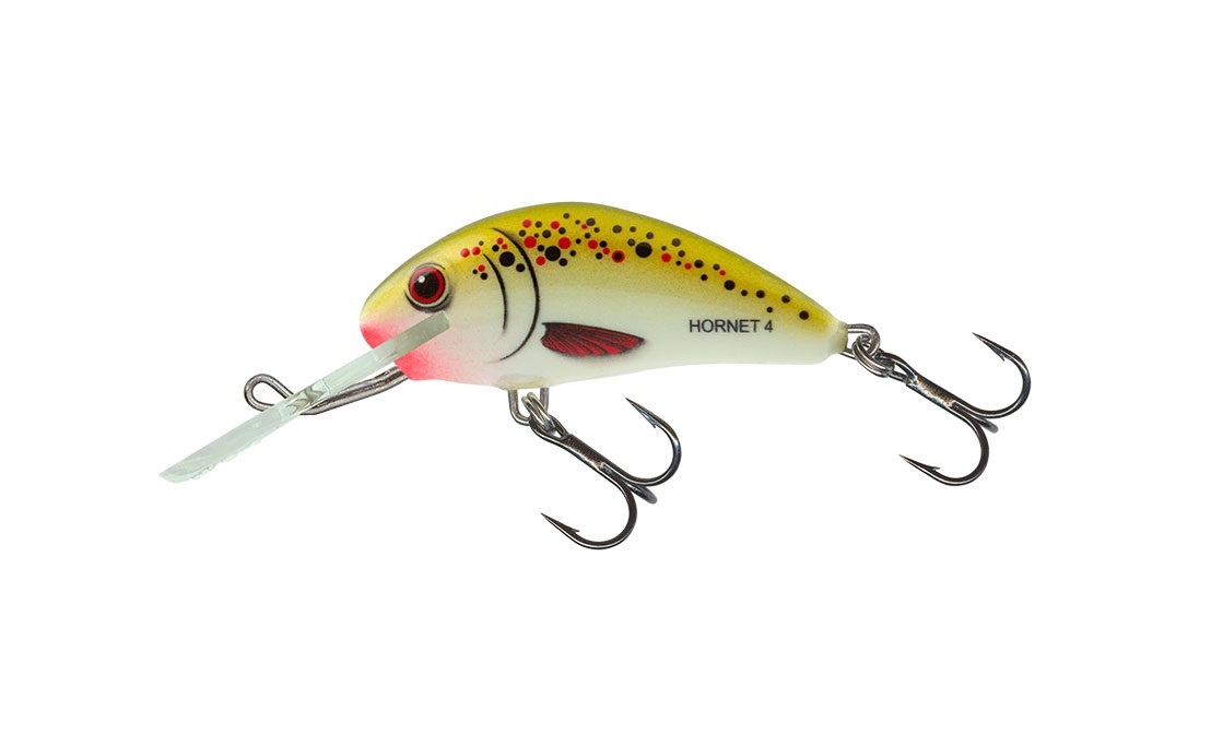 Salmo Wobler Hornet 4cm Sinking Olive Hot Spot