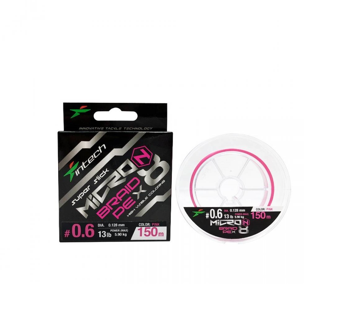 Intech Šnúra Micron PE X8 Pink 150m 0,117mm