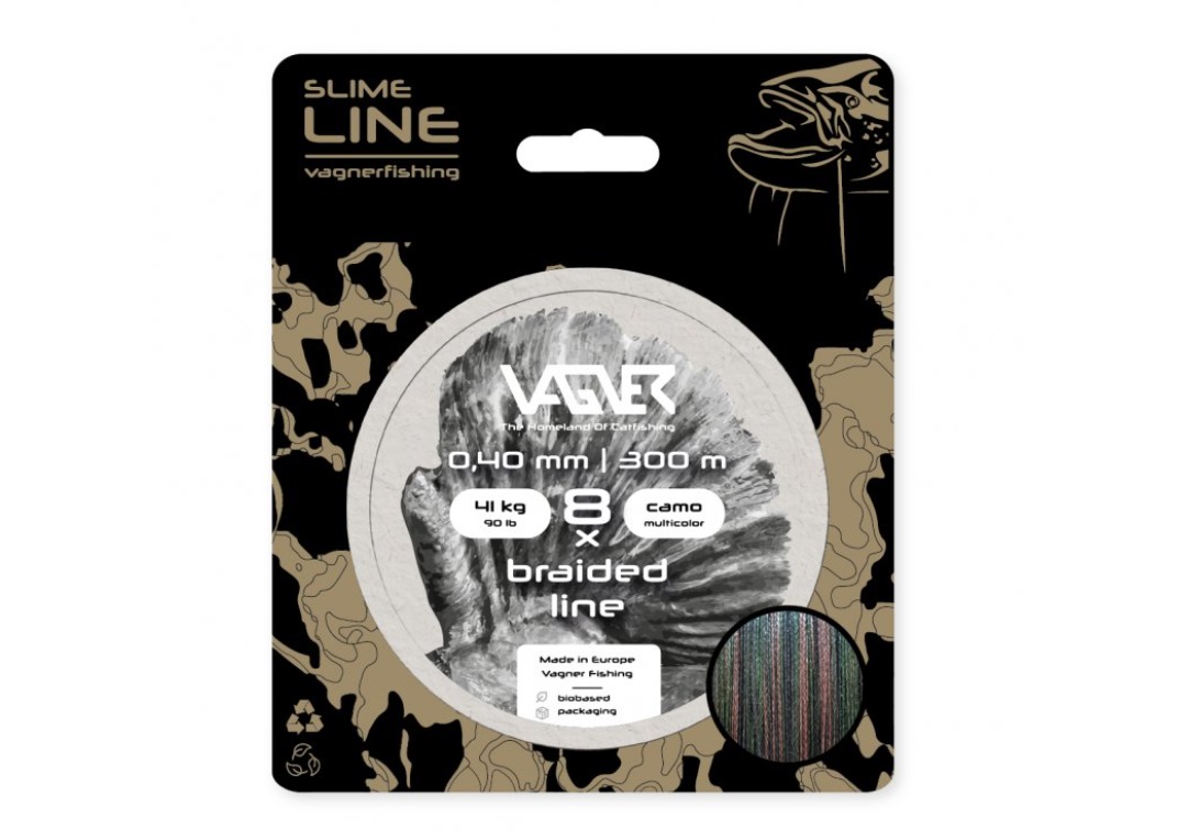 Vagner Šnúra sumcová Braided Line Camo Multicolor 300m 0,50mm