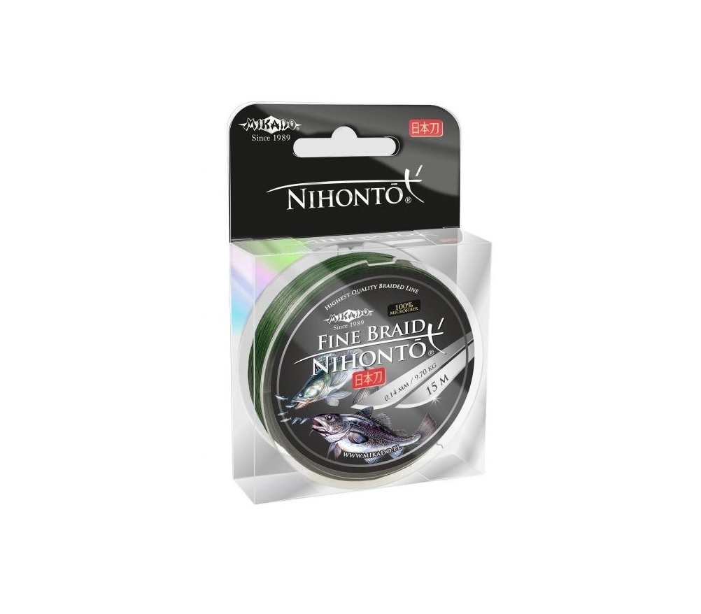 Mikado Šnúrka Nihonto Fine Braid Green 15m 0,16mm