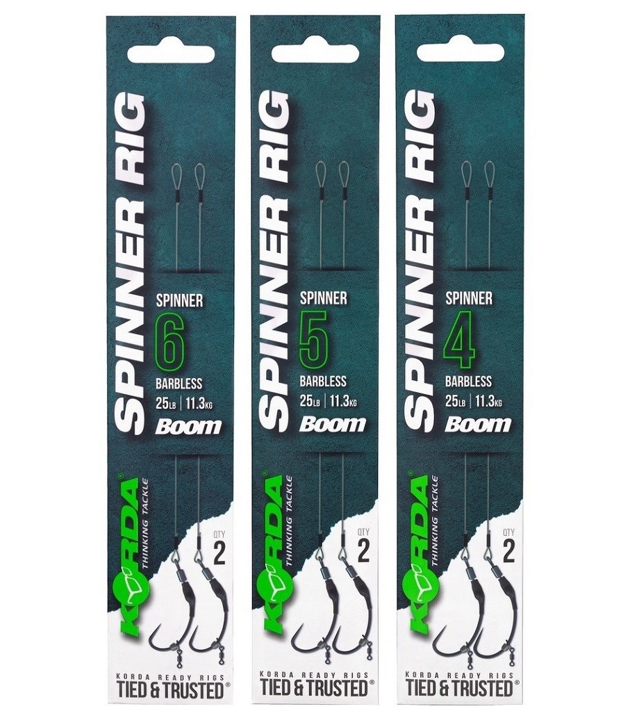 Korda Nadväzec Spinner Rig Spinner Barbless 25lb veľ.6